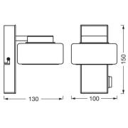 LEDVANCE LED-vegglampe Orbis Flame, 1 lyskilde, krom, IP44