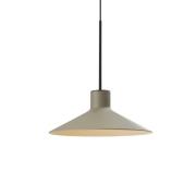 Bover LED-hengelampe Platet, svart/olivengrå, Ø 20 cm