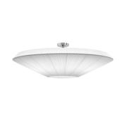 Bover taklampe Siam 120, høyde 36 cm, nikkel/hvit