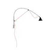 midgard LED-vegglampe AYNO L, svart/oransje, 3000 K 130 cm