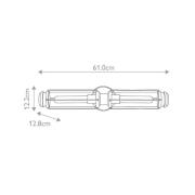 Masthead vegglampe til bad, messing, 2 lyskilder, høyde 61 cm