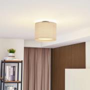 Lindby taklampe Soula, Ø 26 cm, beige, plast, E27