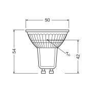 OSRAM LED-reflektorpære GU10 4,3W 36° 827 klar