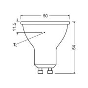 OSRAM LED-reflektorpære GU10 6,9W 36° 840 klar