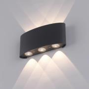 Paul Neuhaus utendørs LED-vegglampe Carlo, 17 cm, svart