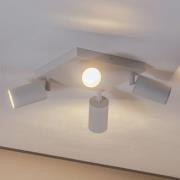 Downlight Sado, hvit, stål, justerbar, 4 lyskilder