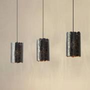 Lindby hengelampe Aralena, svart/gull, 3 lyskilder, lengde 93 cm