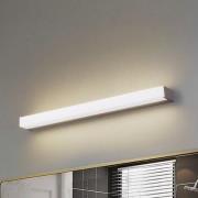 Lindby LED-vegglampe Philippa, kantet, 59 cm, aluminiumsfarget, IP44