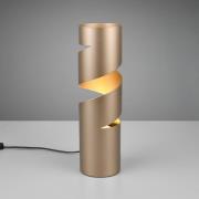 Stream bordlampe, brun, høyde 35 cm, metall, GU10