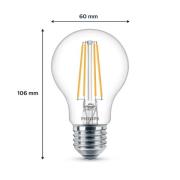 Philips LED-pære E27 7W 850lm 4 000 K klar 3stk