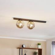 Taklampe Fit, svart/grafitt, 2 lyskilder