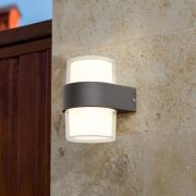 Utendørs LED-vegglampe Pittsburgh up/downlight, svart, rund