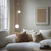 Hengelampe AV-1897-2BSA 2 glasskuler, gull