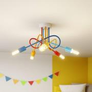 Taklampe Oxford med 5 lyskilder, fargerik