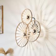 Lindby vegglampe Evandor, naturfarge, bambus, 3-lys, E27