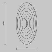 Maytoni LED-vegglampe Nami, grønn-beige, Ø 40 cm, aluminium