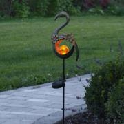 LED-solcellelampe Melilla Bird i flamingo-form