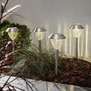 LED-solcelle-sokkellampe Palma i 4-pk