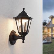 Lindby utendørs LED-vegglampe Iavo, svart, lykt, 38 cm