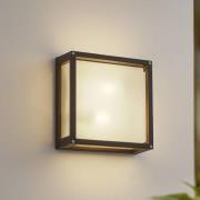 Lucande utendørs vegglampe Aurelien, antrasitt, sensor, 25x25 cm