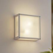 Lucande utendørs vegglampe Aurelien, hvit, sensor, 25 x 25 cm