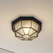 Lindby utendørs taklampe Idril, antrasitt, metall, Ø 26,5 cm