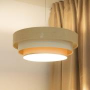 Boho hengelampe, krem/beige, Ø 60 cm, høyde 20 cm, jute