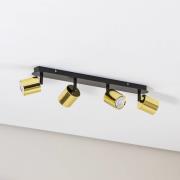 Downlight Demia, svart/messingfarget, 66 cm, GU10