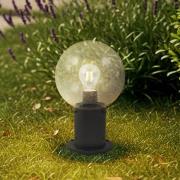 Lindby sokkellampe Dangan, klar, høyde 32 cm, glass, metall