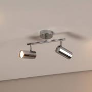 Oktano downlight, kromfarget Lengde 30 cm 2 lyskilder i metall