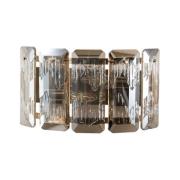 Vegglampe Orvin messing antikk bredde 33 cm glass/metall 2 lyskilder