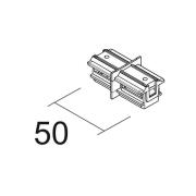 Ivela langkobling SQUARE 48 V, svart, strømførende