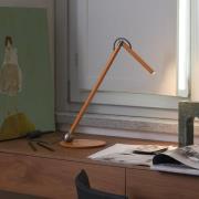 Oluce LED-bordlampe Calamaio, sennepsgul, metall, høyde 37 cm