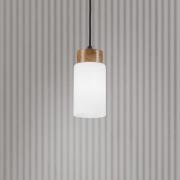 Markus hengelampe, opalglass/eiketre, Ø 9,5 cm, E27