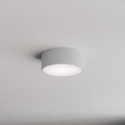 Taklampe Cleo 200, grå, sensor, IP54, Ø 20 cm, metall