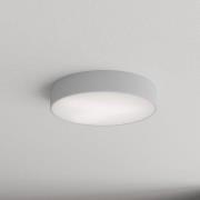 Taklampe Cleo 400, grå, sensor, IP54, Ø 40 cm, metall