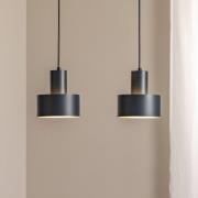 Hengelampe Rif 2, antrasitt, 2 lyskilder, lineær, stål