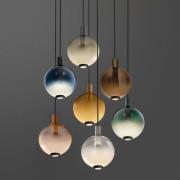 OLEV LED-hengelampe BEAM STICK NUANCE, brun, Ø 20 cm, 927