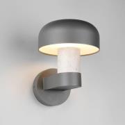 Utendørs vegglampe Fraser, grå/betonlook, aluminium, IP54, E27