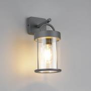 Utendørs vegglampe Almeria, antrasitt, aluminium, høyde 29 cm, IP44
