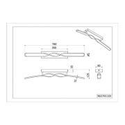 LED-taklampe Ginko, svart matt, metall, lengde 79 cm