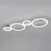 LED-taklampe Lumos, krom, 4000 K, metall, lengde 72 cm