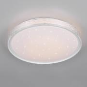 LED-taklampe Varda, hvit, Ø 39 cm, fjernkontroll