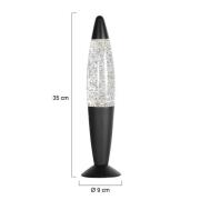 Bordlampe Volcan 4187, svart, glittereffekt, E14