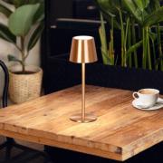 LED-bordlampe Roxi, kobberfarget, metall, IP54, dimmer