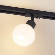 Lindby Linaro skinnespot, E14, svart, Ø 10 cm, 1-faset