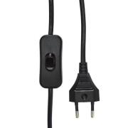 PR Home bordlampe Leya, svart/hvit, 54 cm, metall/stoff