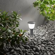 Sokkellampe Thiago, 30 cm, mørkegrå, metall, E27, IP65