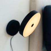 Dyberg Larsen LED-vegglampe Starlight, svart, Ø 14 cm
