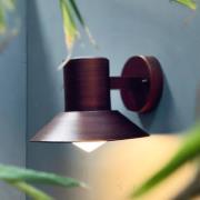 Dyberg Larsen utendørs vegglampe Venice, kobberfarget, Ø 20 cm